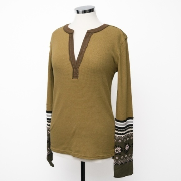 NWT FREE PEOPLE Mikah Layering Cuff Top SZ:L - Picture 4 of 11